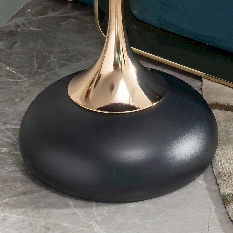 Table d'appoint ronde en métal avec pieds dorés | Table d'appoint compacte