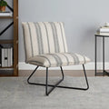 Pillow-Style Accent Chair with Metal Wire Base – Flanged Edge, 6 Fabric Options