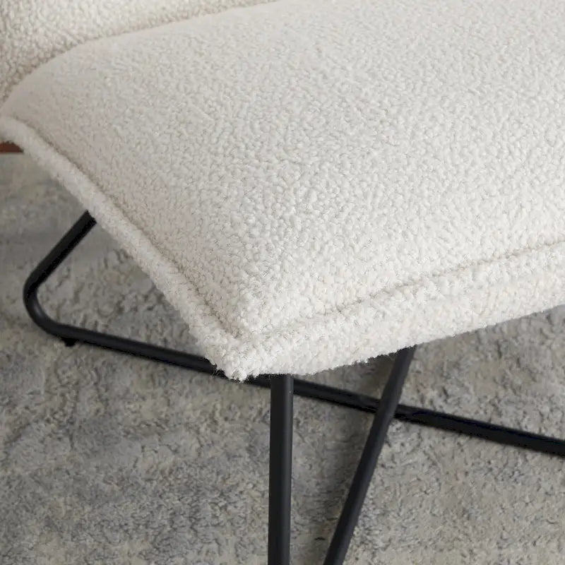 Pillow-Style Accent Chair with Metal Wire Base – Flanged Edge, 6 Fabric Options