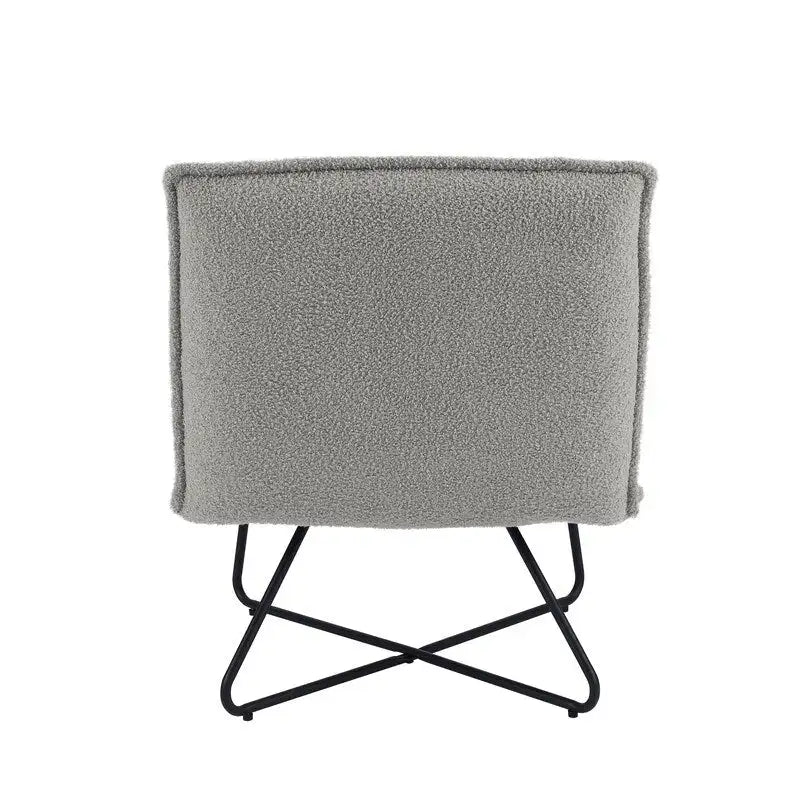 Pillow-Style Accent Chair with Metal Wire Base – Flanged Edge, 6 Fabric Options