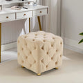Pouf repose-pieds et siège d'appoint en velours