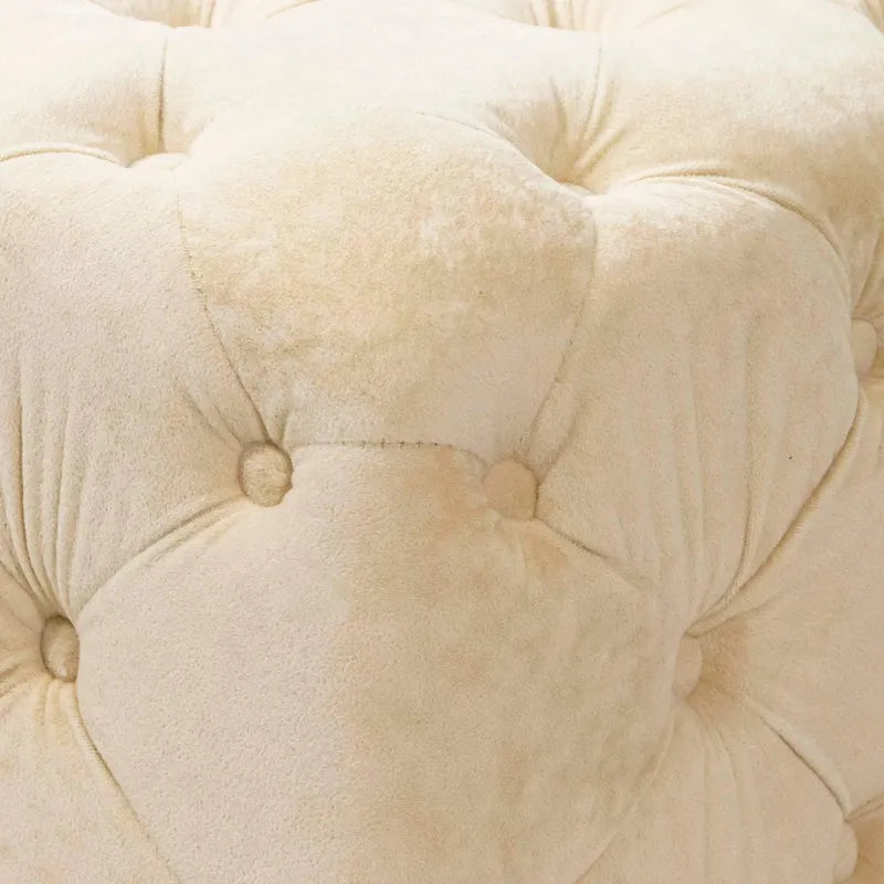 Pouf repose-pieds et siège d'appoint en velours