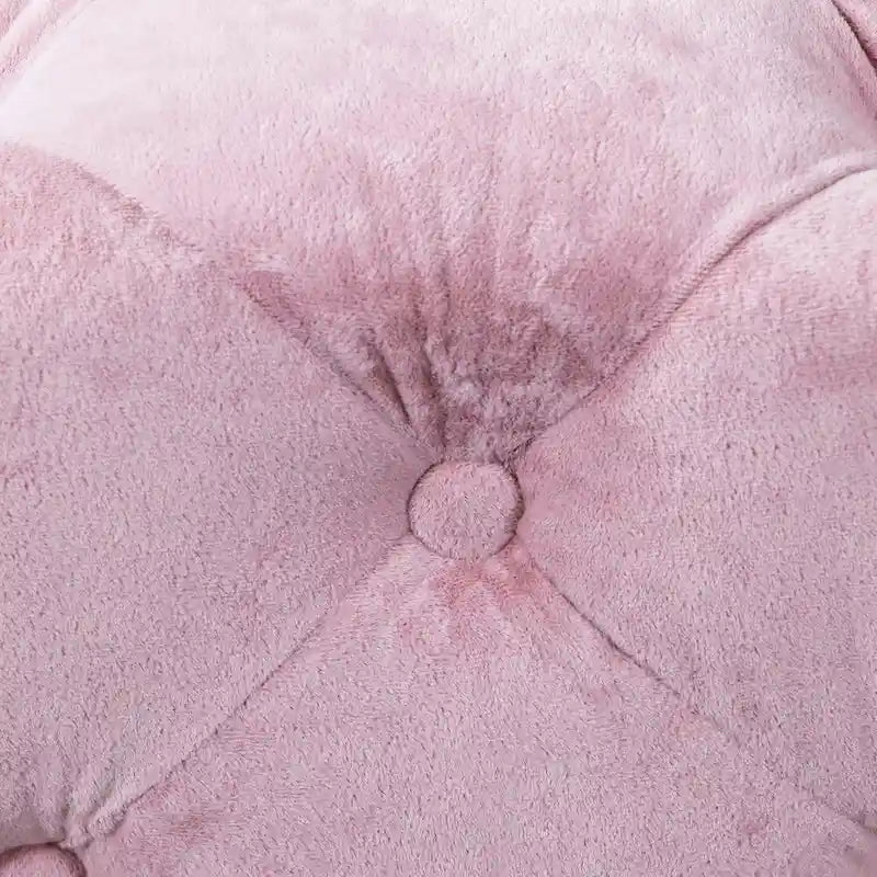 Pouf repose-pieds et siège d'appoint en velours