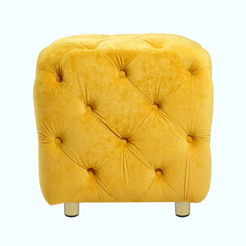 Pouf repose-pieds et siège d'appoint en velours