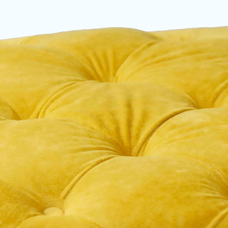Pouf repose-pieds et siège d'appoint en velours