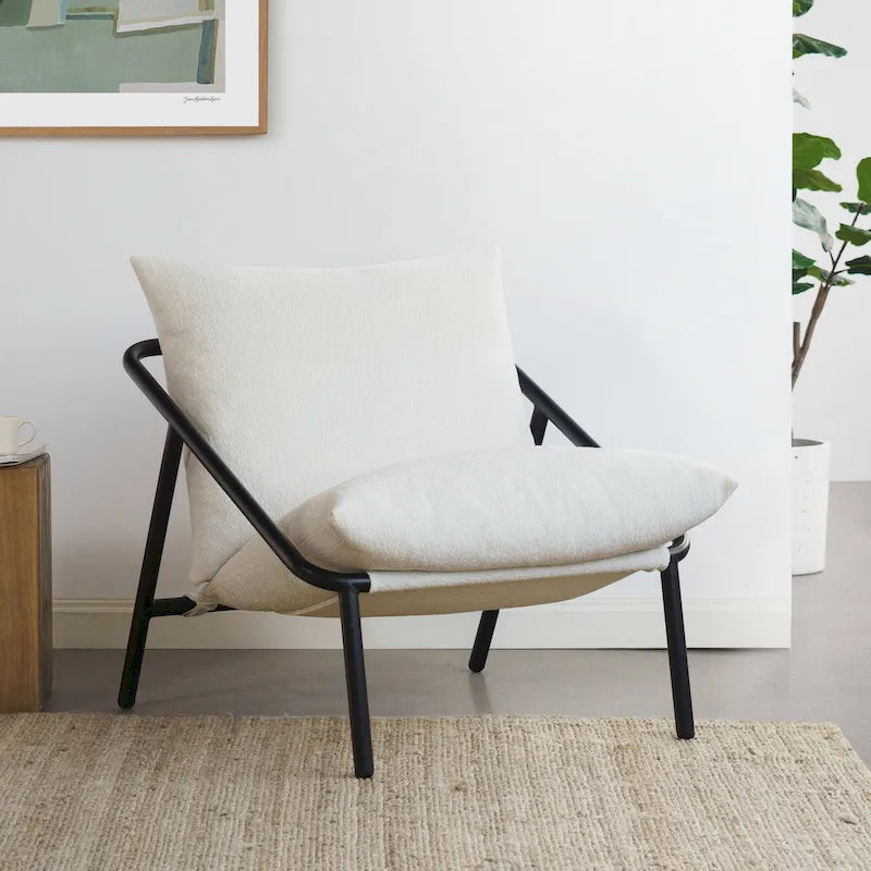 Metal Sling Accent Chair – Foam Cushioned, Multi-Color Options