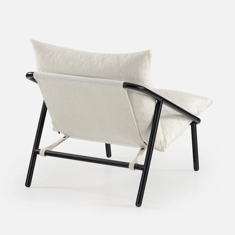 Metal Sling Accent Chair – Foam Cushioned, Multi-Color Options