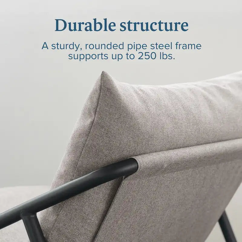Metal Sling Accent Chair – Foam Cushioned, Multi-Color Options