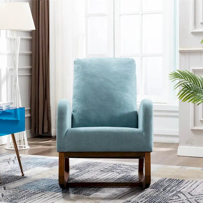 Modern Comfort Rocking Chair with High Backrest