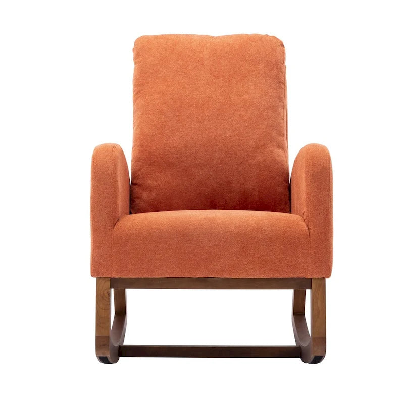 Modern Comfort Rocking Chair with High Backrest