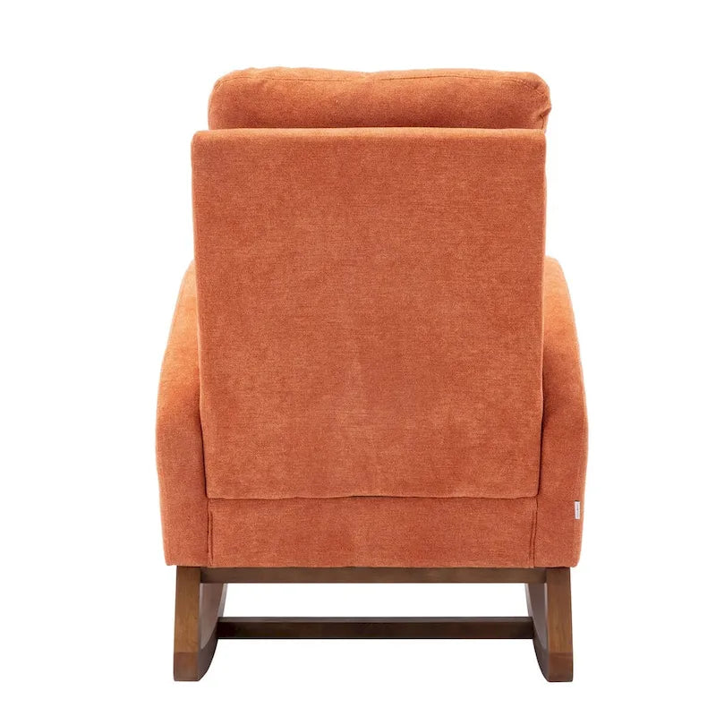 Modern Comfort Rocking Chair with High Backrest