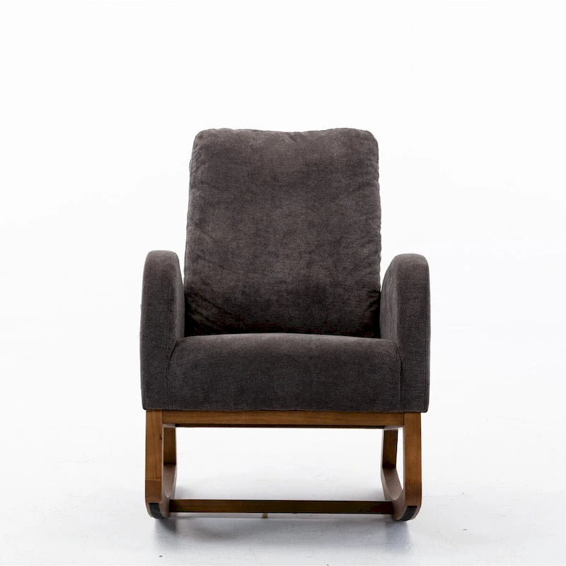 Modern Comfort Rocking Chair with High Backrest