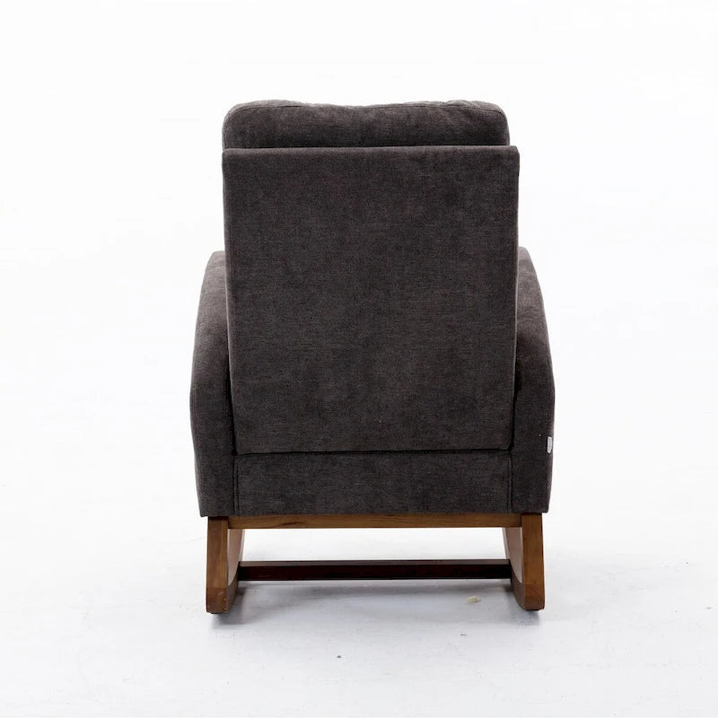 Modern Comfort Rocking Chair with High Backrest