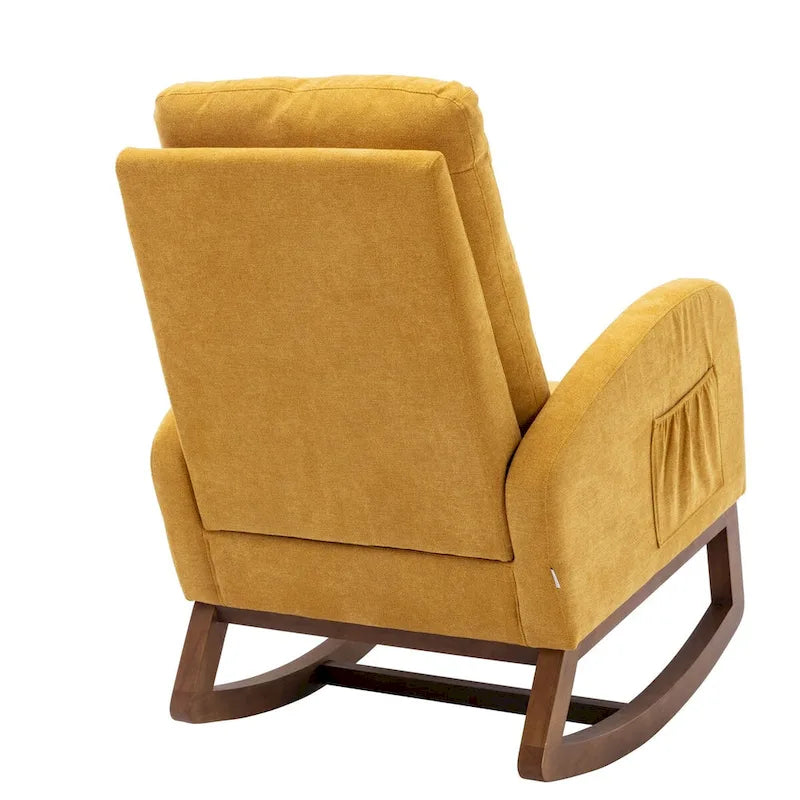 Modern Comfort Rocking Chair with High Backrest
