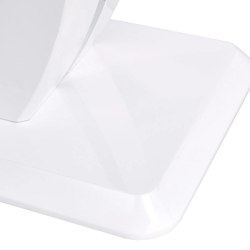 Table rectangulaire brillante multi-usage – Style industriel, Blanc et Noir