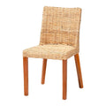 Chaise de salle à manger bohème en rotin tressé à dossier haut, couleur miel