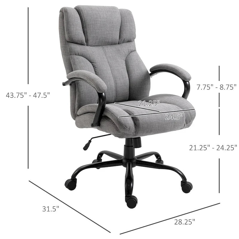 Big & Tall Ergonomic Office Chair – Extra-Wide Seat, Tilt Function, 500 lb Capacity
