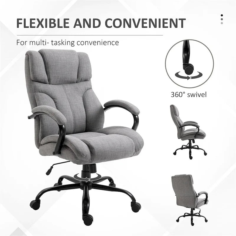 Big & Tall Ergonomic Office Chair – Extra-Wide Seat, Tilt Function, 500 lb Capacity
