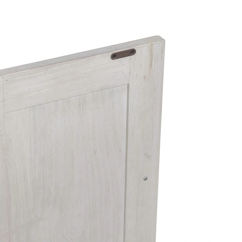 Distressed Two-Tone Pine Accent Cabinet with Shingle Doors & Antique Pewter Hardware