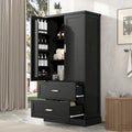 64" Tall Bathroom Storage Cabinet with Double Doors, Drawers & Adjustable Shelves