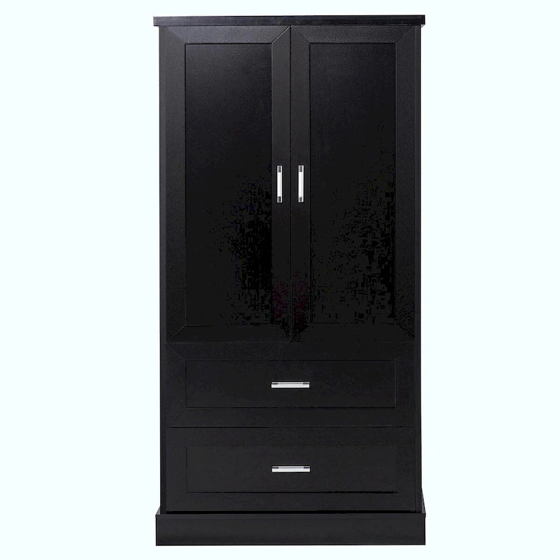 64" Tall Bathroom Storage Cabinet with Double Doors, Drawers & Adjustable Shelves