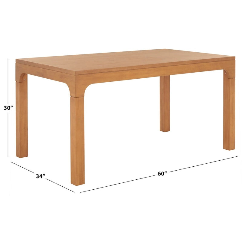 Table à manger rectangulaire de 152 cm – Base arquée, pour jusqu'à 8 personnes, 3 finitions