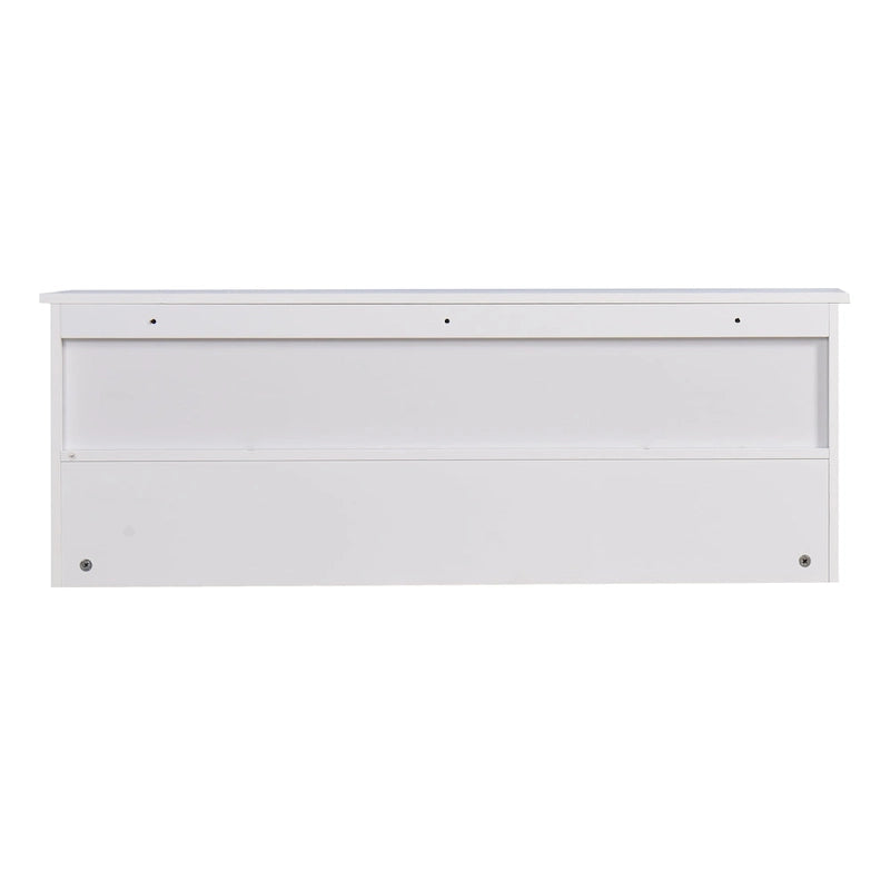 Wall Mounted Coat Rack with 8 Dual Hooks & Wooden Storage Shelf